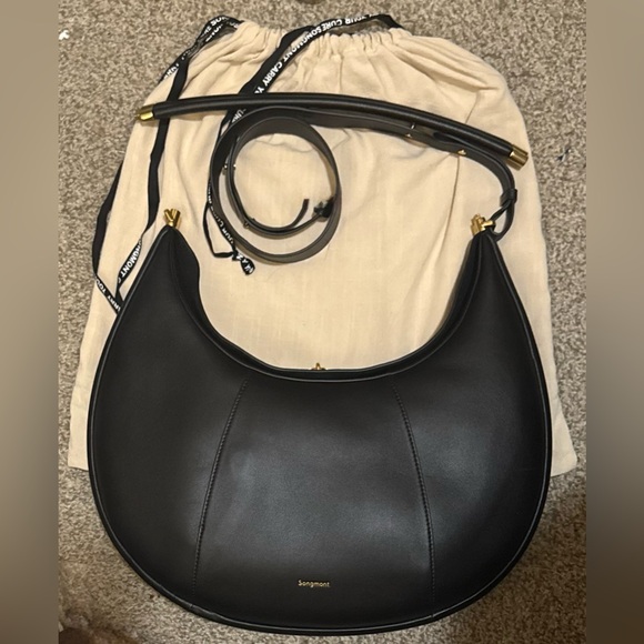 Songmont Classic Black Large Luna Hobo Bag | Brand New w/Tags - Picture 1 of 10